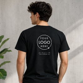 Camiseta Preta com Logo nas Costas | Camisas Preta