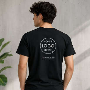 Camiseta Preta com Logo nas Costas Camisas Preta
