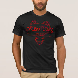 Camiseta Preta com Logotipo Vermelho da Grubby Han