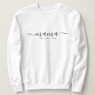 Camiseta Preta com Nomes dos Filhos e Mama