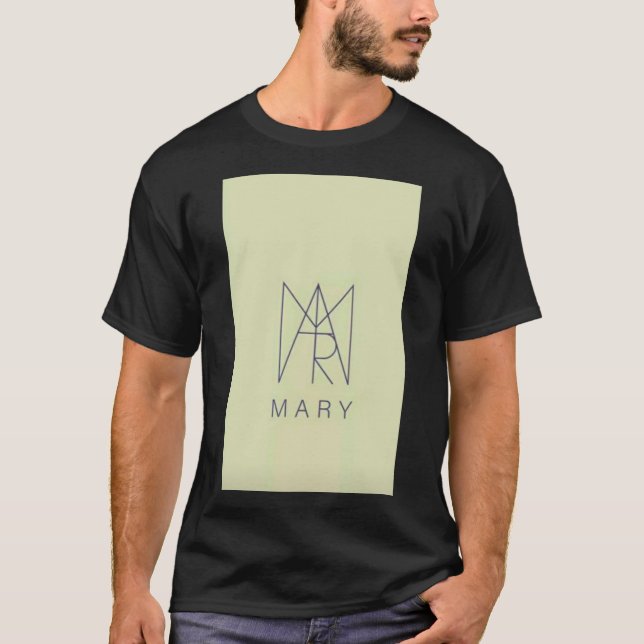 Camiseta preta com o nome Mary design (Frente)