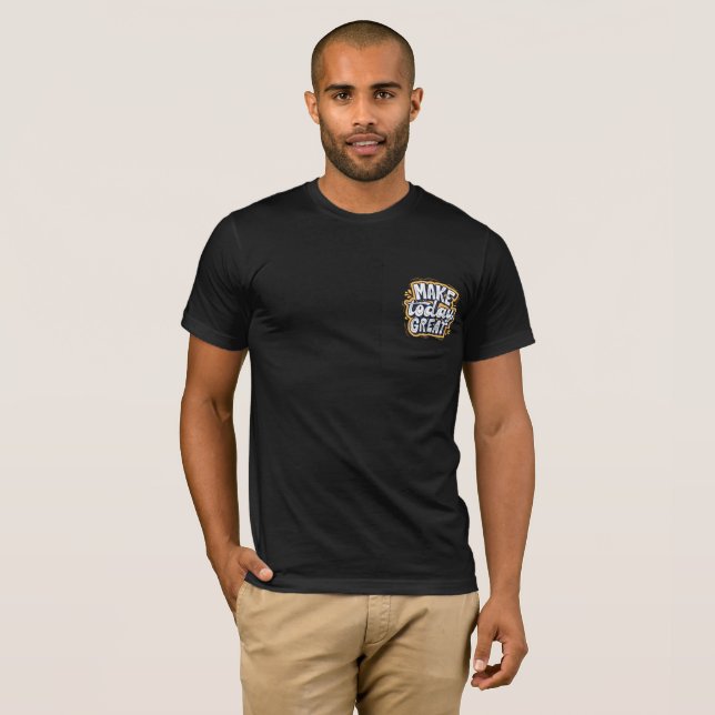 Camiseta preta com texto escrito nela (Frente Completa)