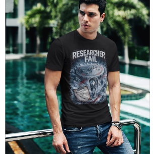 Camiseta Preta com Valor Escuro do Homem Falha do