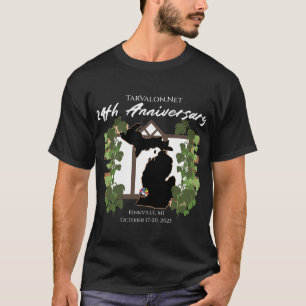 Camiseta preta da Festa de Aniversário de 24 anos