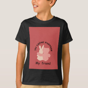Camiseta preta de amizade