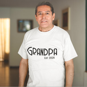 Camiseta Preta de Avô Estabelecido Grunge