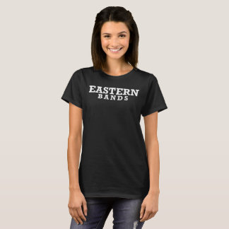 Camiseta preta de bandas do leste feminino com águ
