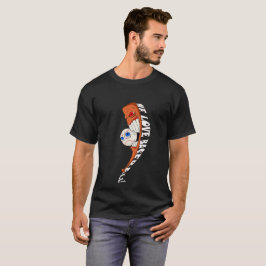 Camiseta preta de beisebol masculino