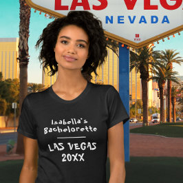 Camiseta Preta de Despedida de Solteira Las Vegas