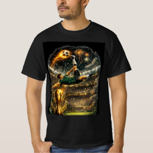 camiseta preta de futebol e design de jogador