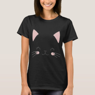 Camiseta Preta de Gato - Visto Casual Puro para