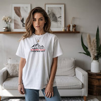 Camiseta preta de humor para camping e trekking