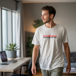 Camiseta preta de humor para camping e trekking