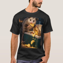 Camiseta Preta de Inspeção de Lanche da Meia-Noite