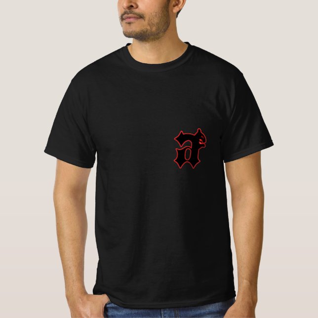 Camiseta preta de Jensen (CREW A) Ackles (Frente)