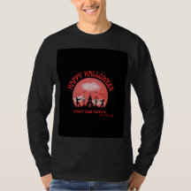 Camiseta preta de manga longa Happy Halloween Spoo