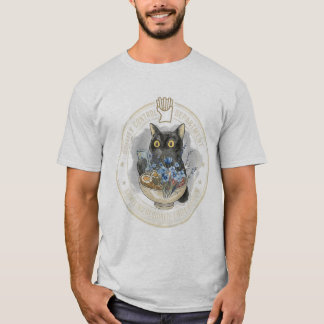 Camiseta Preta de Ramen Gato Vintage Quality Contr