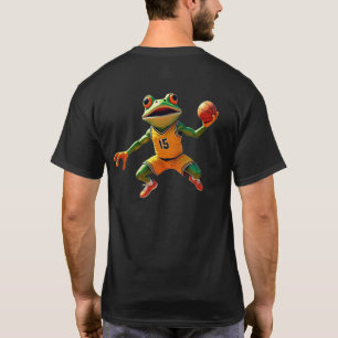 Camiseta preta de Sapo de basquete