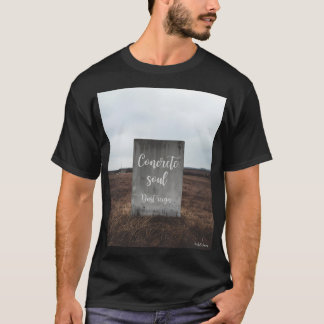 Camiseta preta de streetwear de concreto undergrou