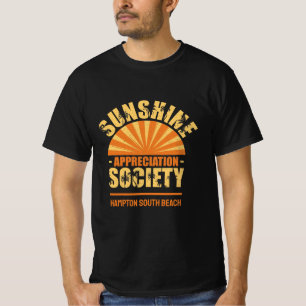 Camiseta Preta de Verão da Sociedade Custom Sunshi