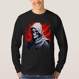 Camiseta Preta do Crânio da Morte – Horror Gótico