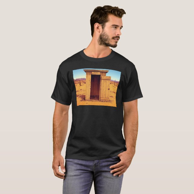Camiseta preta do Outhouse (Frente Completa)