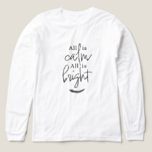 Camiseta Preta e Branca 'Tudo é Tranquilo, Tudo é