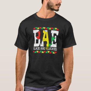Camiseta Preta E Educada Bae Preta Afro-Americana Mela