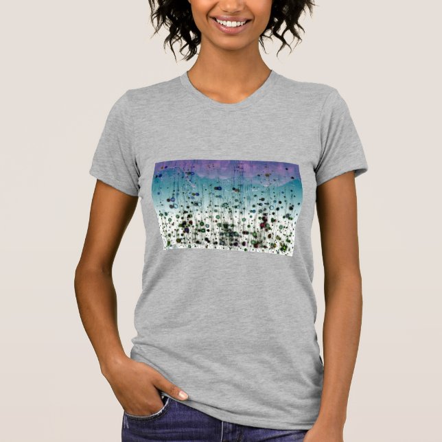 Camiseta Preta e Roxa Abstract Aqua II (Frente)