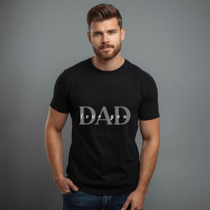Camiseta Preta Elegante DAD Love You