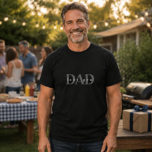 Camiseta Preta Elegante DAD Love You