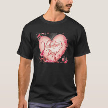 Camiseta Preta 'Eu Te Amo Feliz Dia dos Namorados'