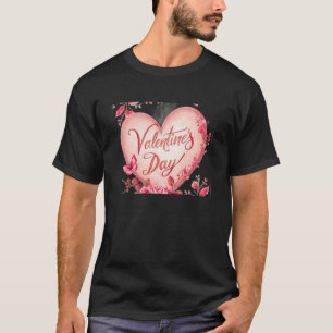 Camiseta Preta 'Eu Te Amo Feliz Dia dos Namorados'