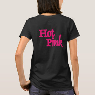 Camiseta preta feminina Hot Pink costas