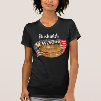 Camiseta preta feminina personalizada de Nova York