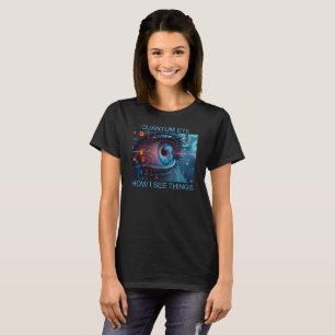 Camiseta preta feminina Quantum Eye