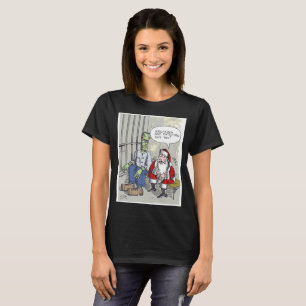 Camiseta preta feminina Santa Na Cadeia