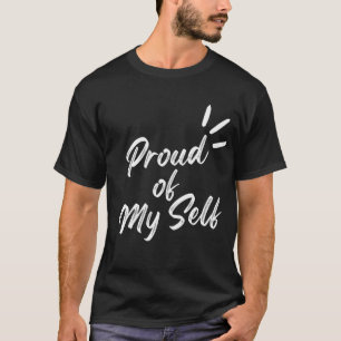 Camiseta Preta Inspiradora 'Orgulhoso de Mim Mesmo