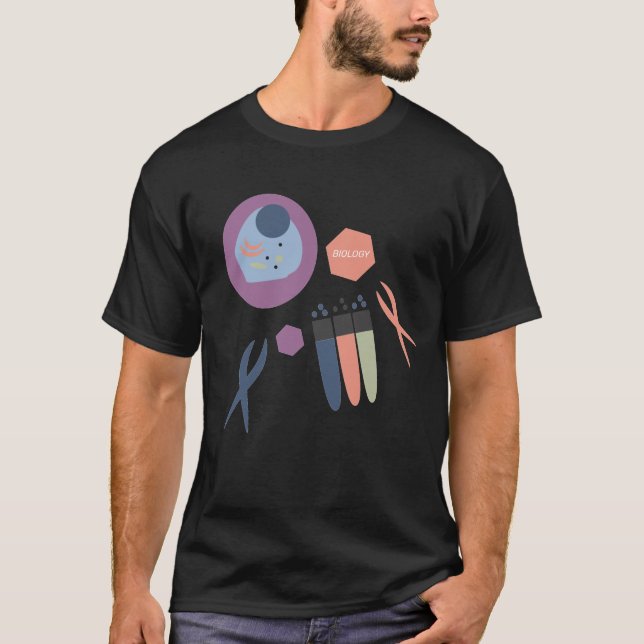 Camiseta Preta Laboratório de Células Aula de Biol (Frente)