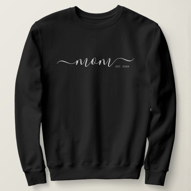 Camiseta Preta Mãe Estabelecida (Frente do Design)