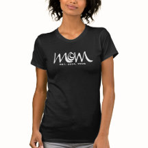Camiseta Preta Mãe Estabelecida com Letra