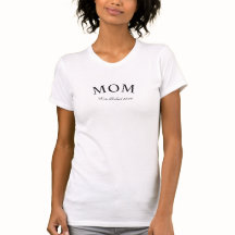 Camiseta Preta Mãe Estabelecida com Letra Elegante