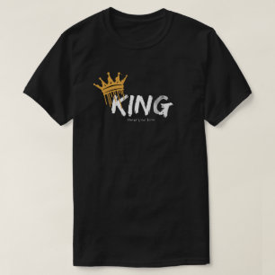 Camiseta Preta Manga Curta Design Logotipo King