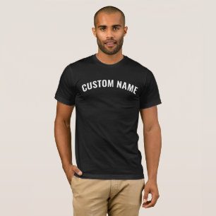 Camiseta Preta Manga Curta Masculina Nome Personal