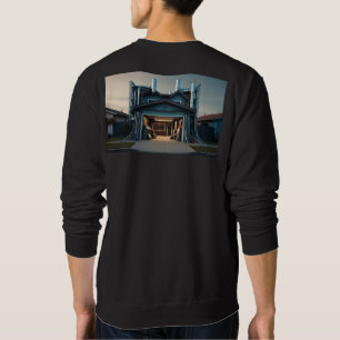 Camiseta preta masculina Garage Tech Upgrade costa
