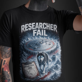 Camiseta Preta Masculina Pesquisador Falha