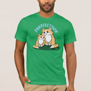 Camiseta preta masculina Purrfection Kitty Love
