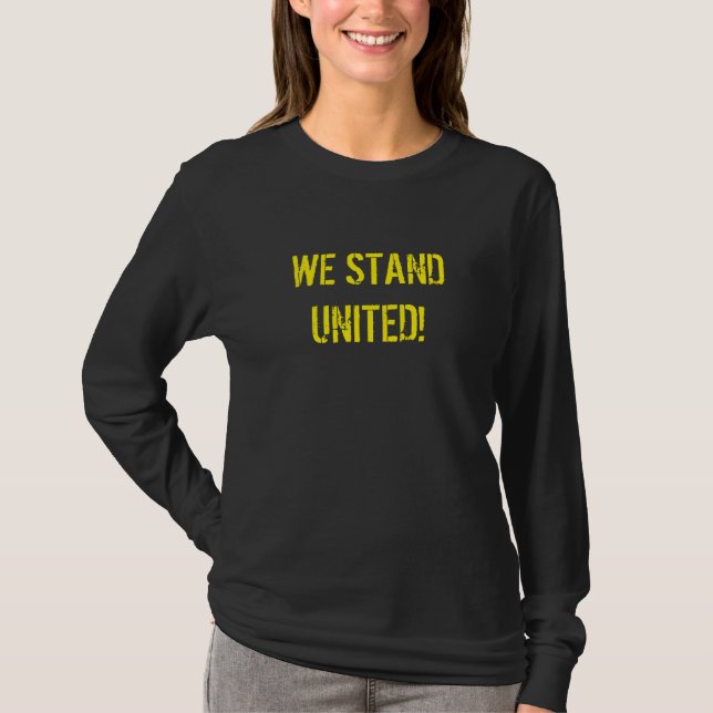 Camiseta Preta Mensagem Nós Unimos (Frente)