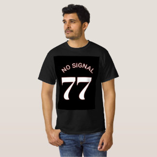 Camiseta Preta Minimal Streetwear 77 Sem Sinal