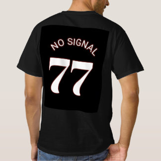 Camiseta Preta Minimal Streetwear 77 Sem Sinal